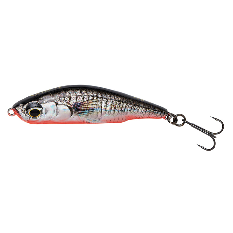 Savage Gear 17g 3D Sticklebait Wobler - Black Red Tilbud!