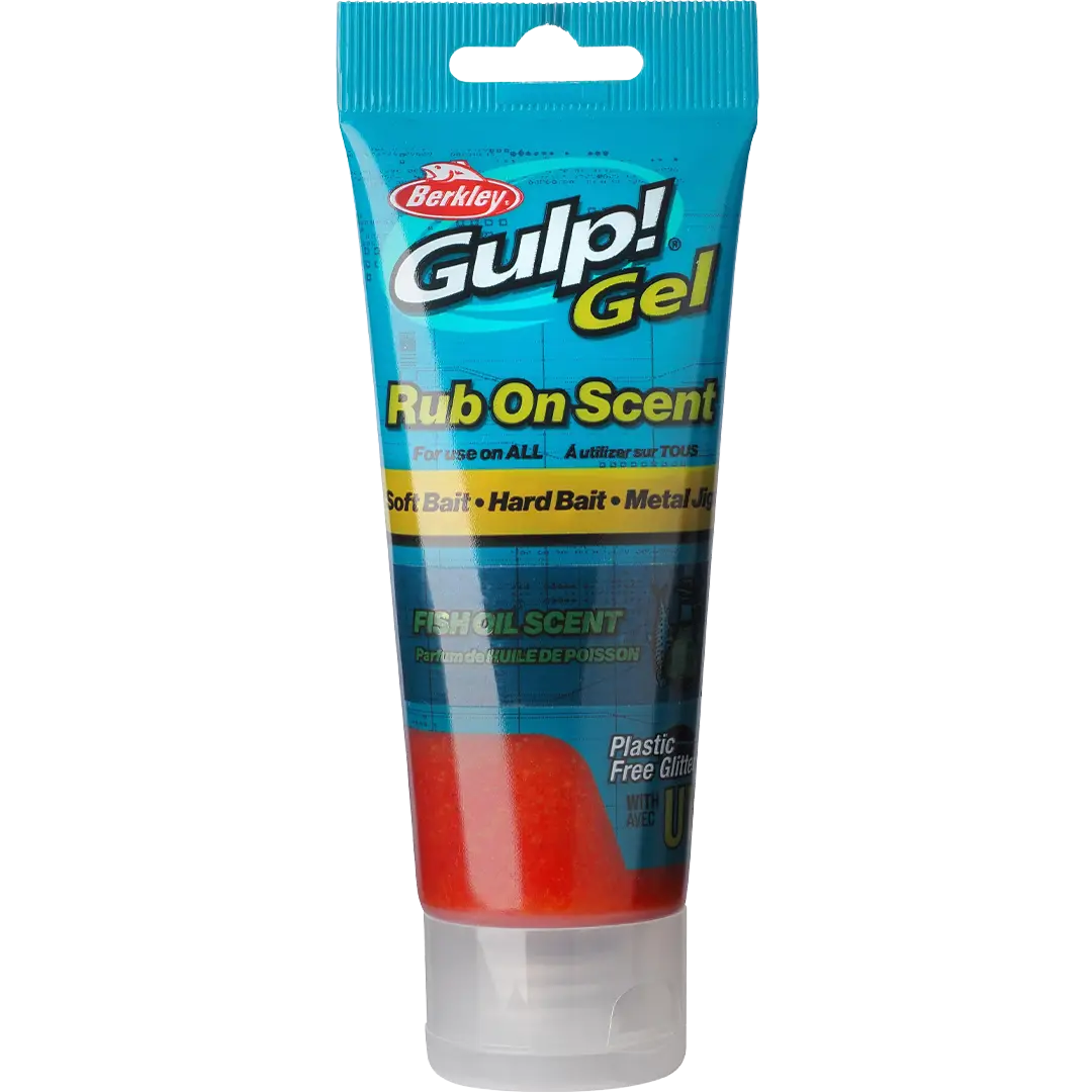 Berkley Gulp Gel Fishoil Orange Silver Flake