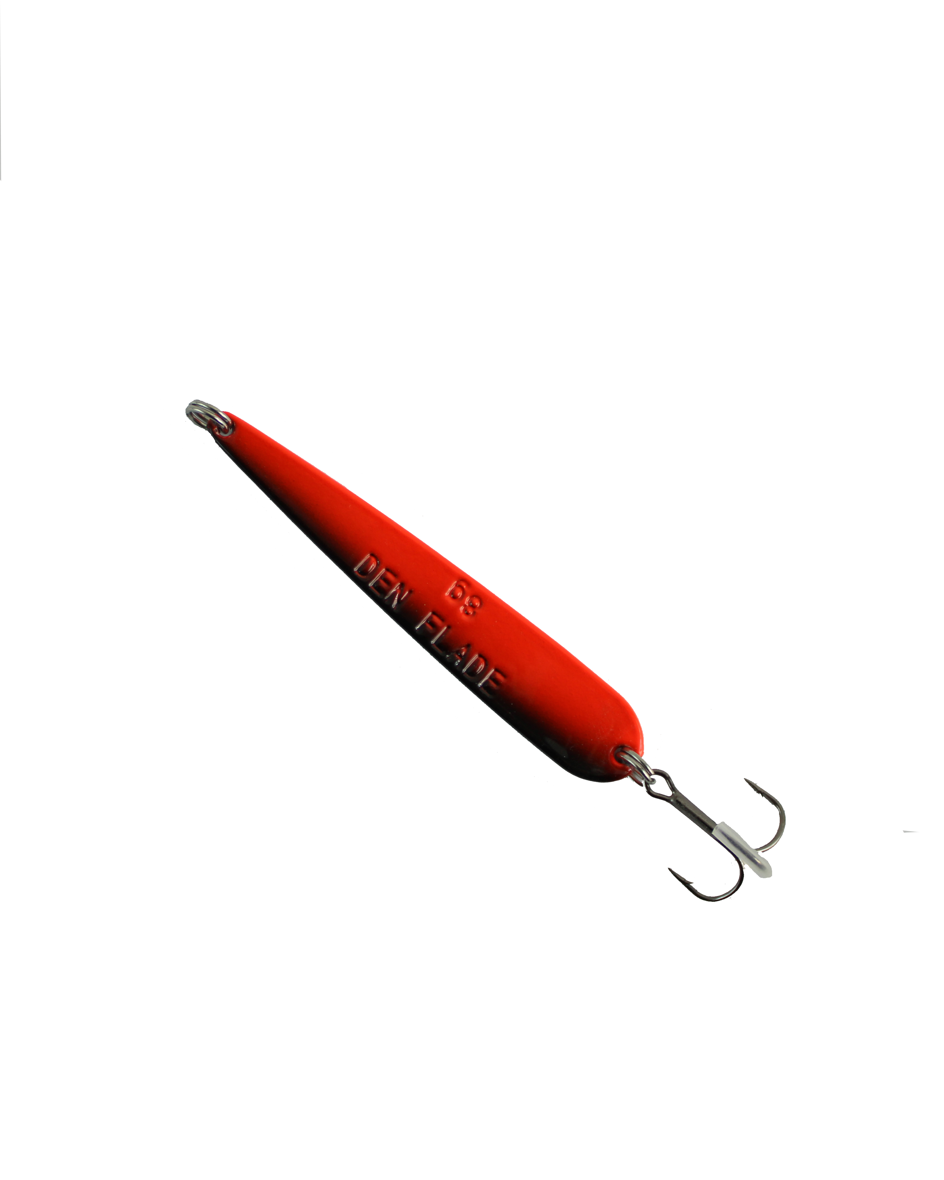 Jack Rapid Flad Blink Fluo Rød/Sort 8g - Fiskegrej Tilbud