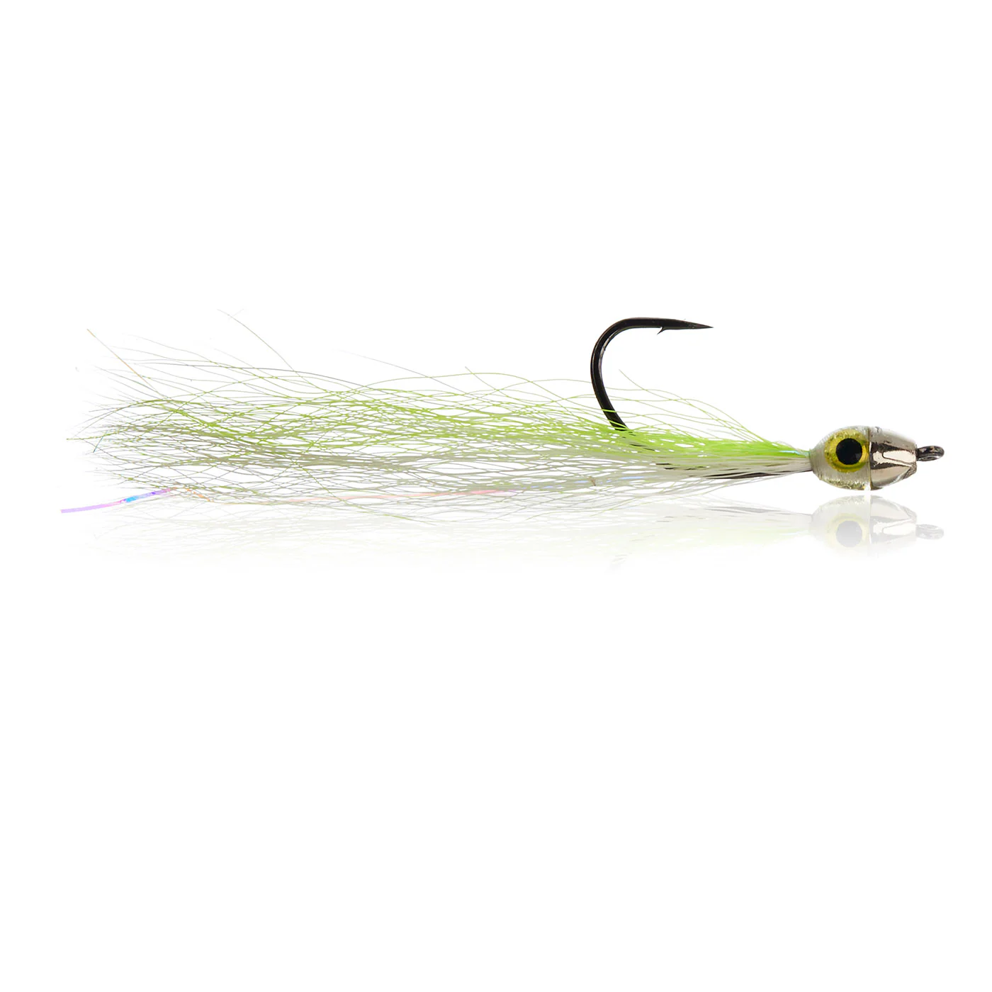 Jiggy White Chartreuse Kystflue til Havørredfiskeri