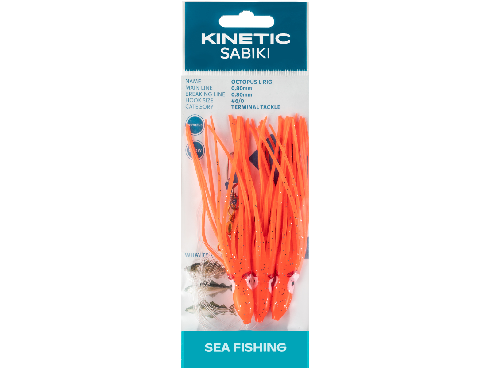 Kinetic Sabiki Octopus Forfang 6/0 Rød Glød - Uimodståeligt!