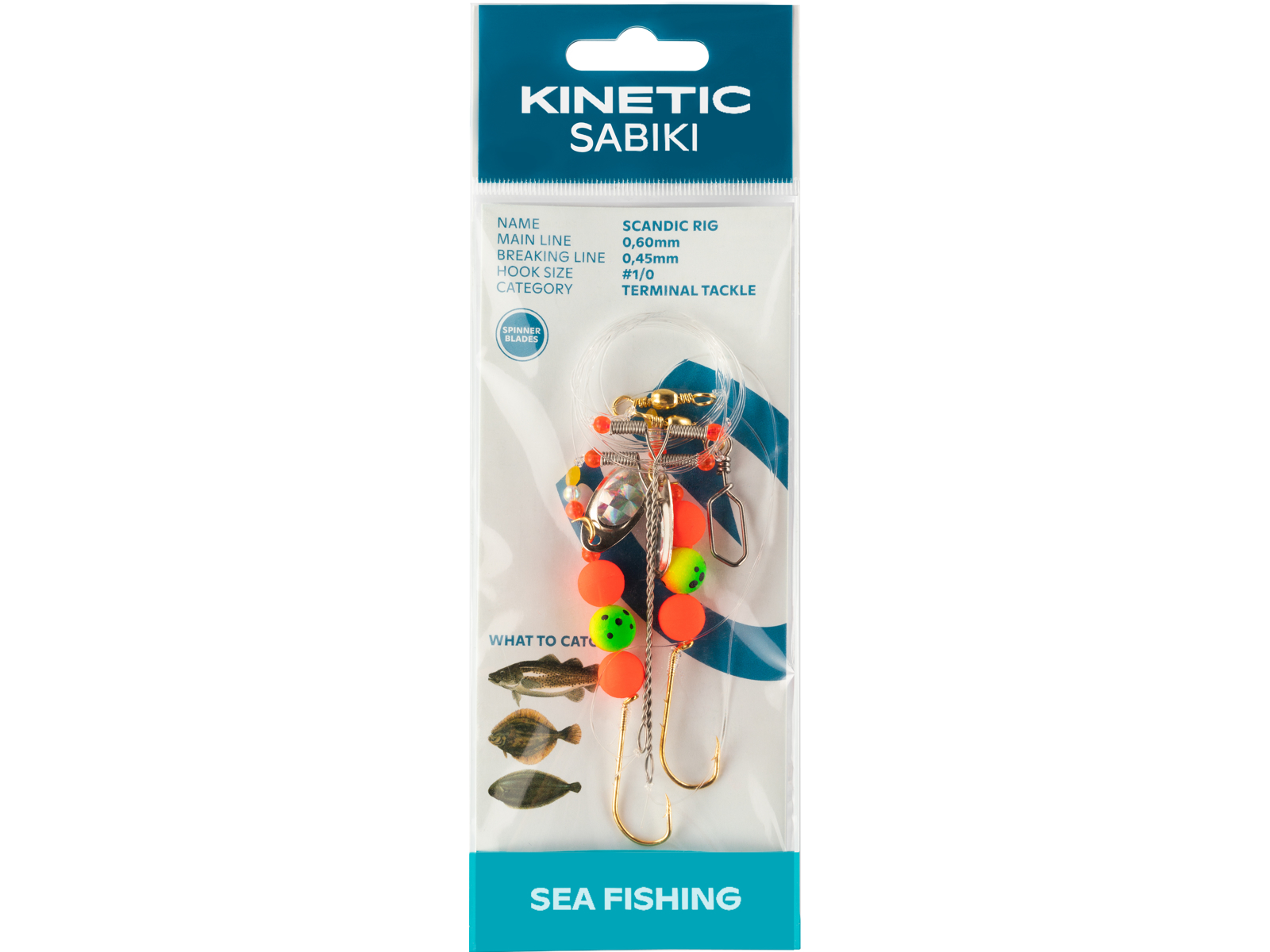 Kinetic Sabiki Scandic Fladfiskforfang  1 0 Fire Tiger