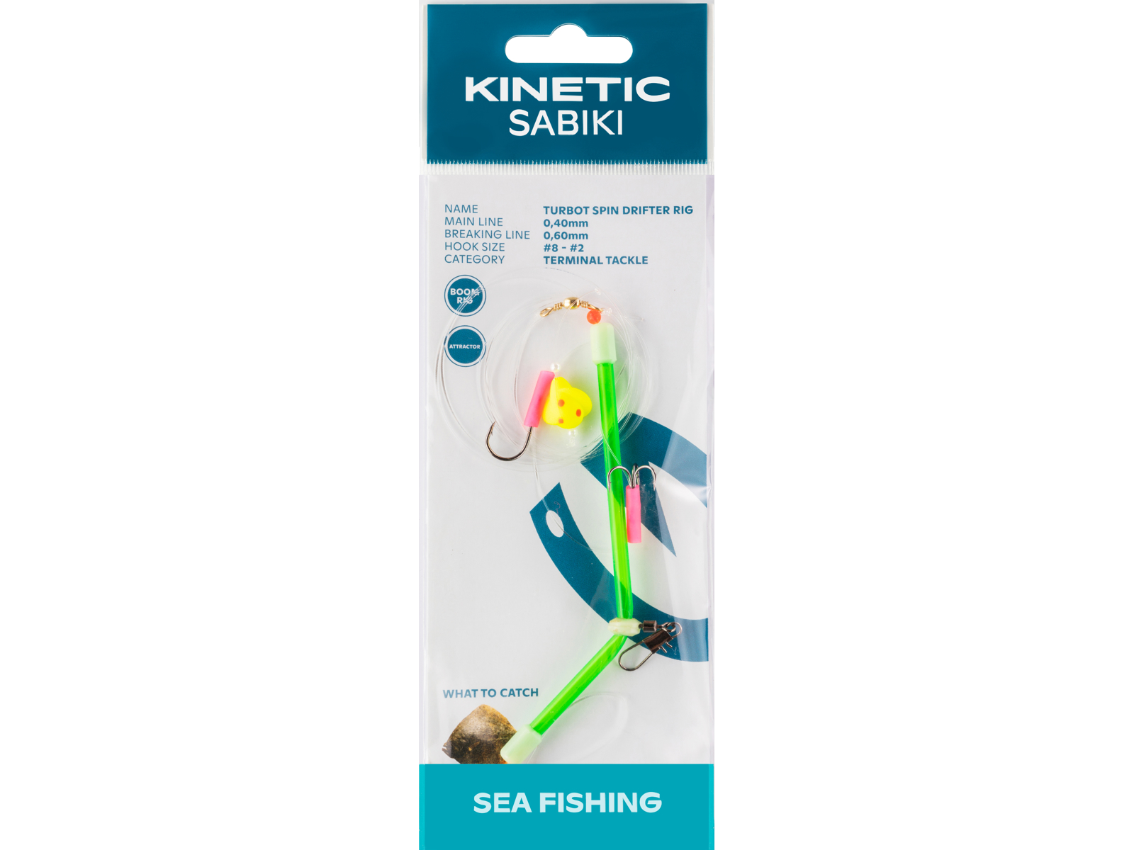 Kinetic Sabiki Turbot Pighvarforfang Spin Drifter  8    2 Green