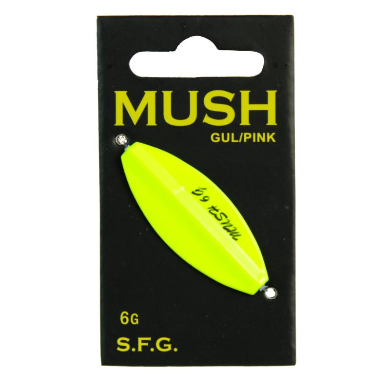 SFG Mush Gennemløbsblink Gul/Pink 6g - Fang Flere Fisk!