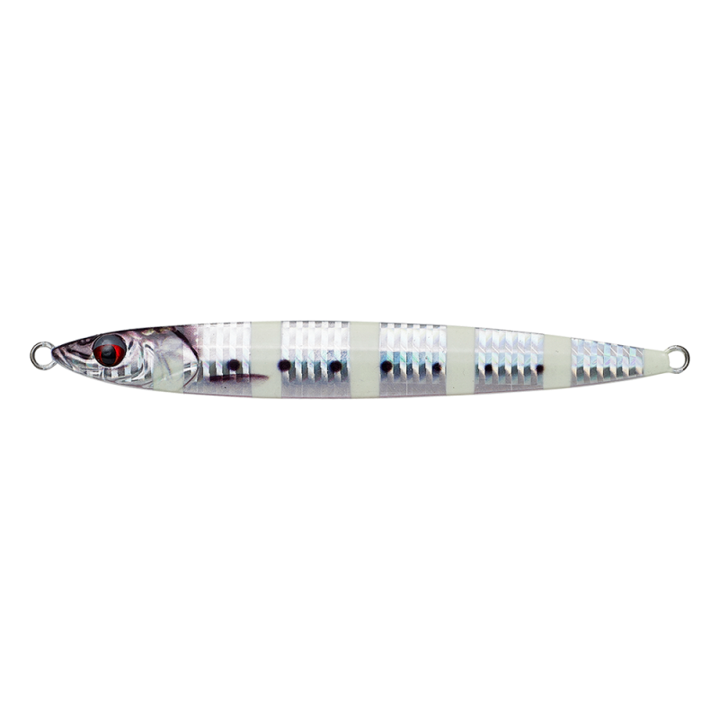 Savage Gear 3D Minnow Slim Pirk Zebra Glow 80g - Tilbud!