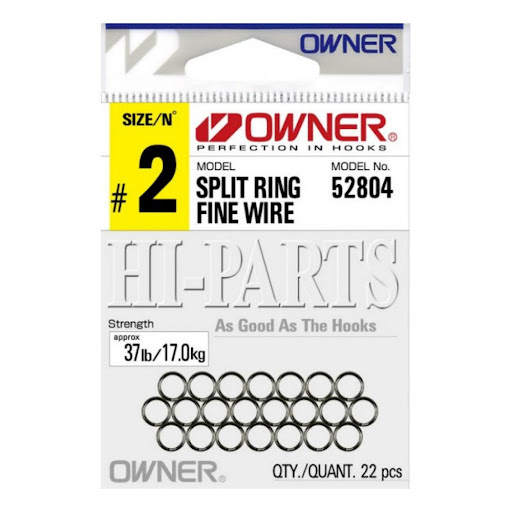 Owner Fine Wire Split Ring - Stærk springring til fiskeri