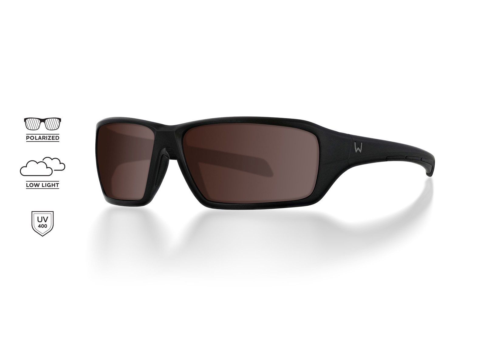Westin W6 Sport 15 Polariserede Solbriller - Matte Black Rose