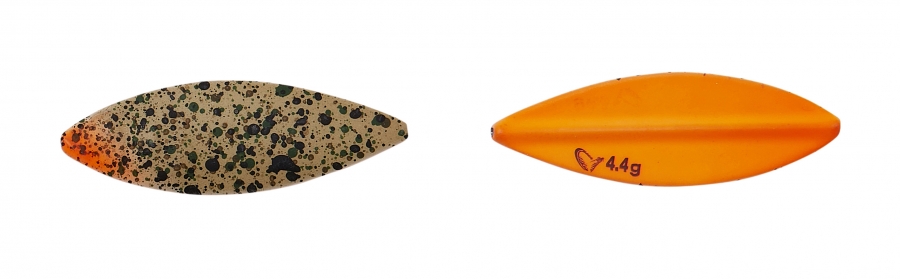 Lt Stickel Blade Gennemløbs Blink - UV Orange 4,4g 4,2cm