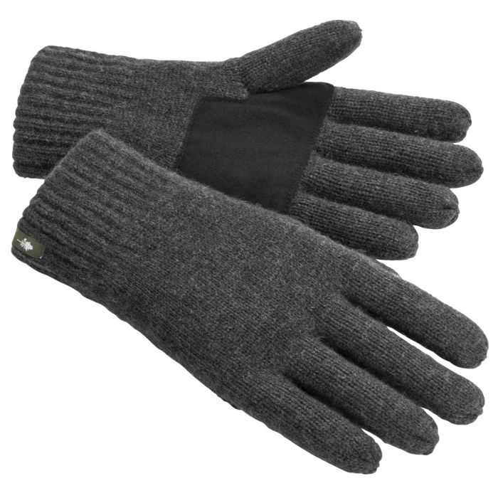 Pinewood Knitted Wool 5 Finger Handske D Anthracite Melange