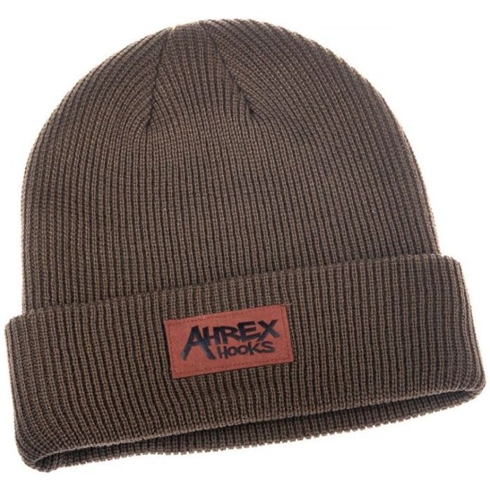 Ahrex Beanie Suede Patch Beanie Brown