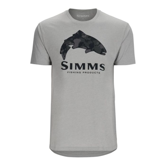 Simms Trout Regiment Camo Fill T Shirt Cinder Heather