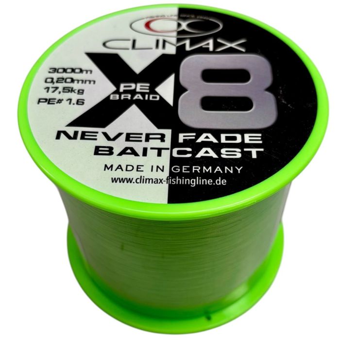 Climax Pe X8 Neverfade Baitcast Chartreuse Metermål