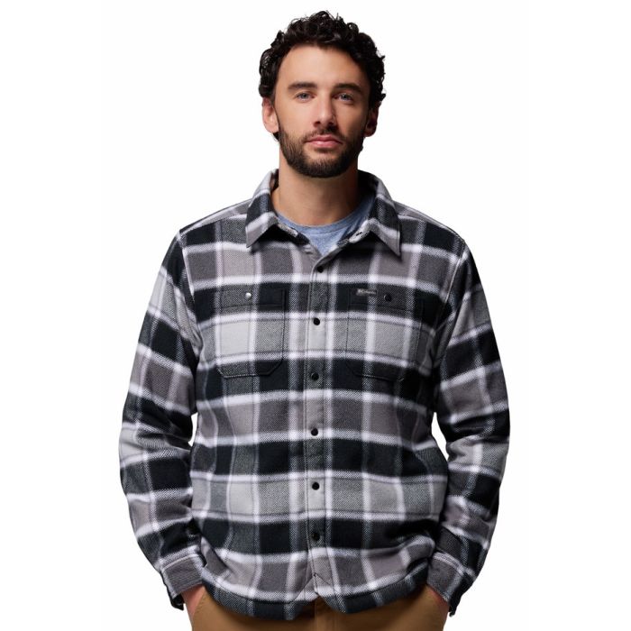 Columbia Windward?  Ii Shirt Jacket Black Trapper Windowpane