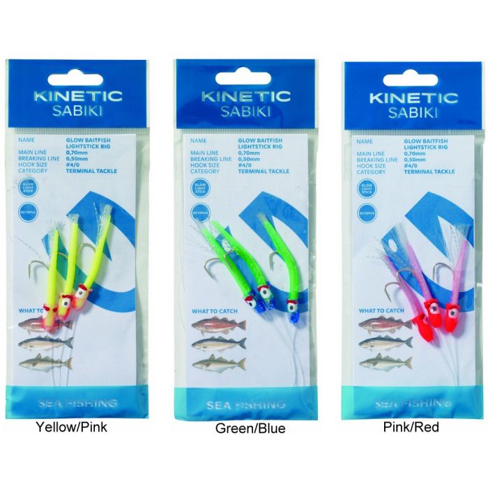 Kinetic Sabiki Glow Baitfish Lightstick  4 0