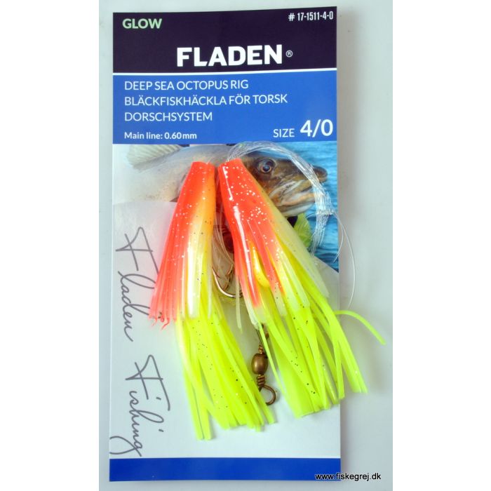 Fladen Deep Sea Octopus Rig Rød Gul