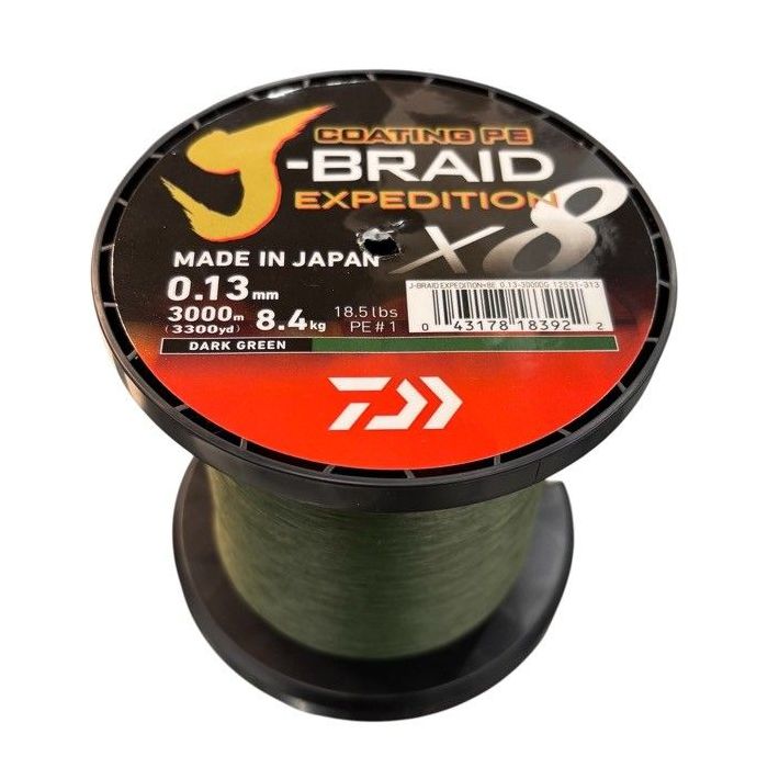 Daiwa J Braid Expedition X8 Dark Green 3000m