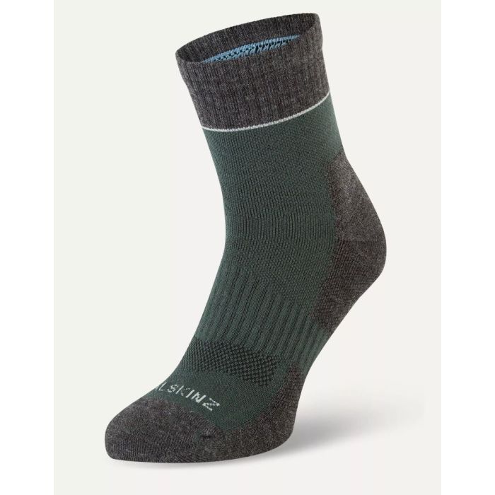 Sealskinz Morston Solo Qd  Ankle Sock Olive Grey Marl Cream