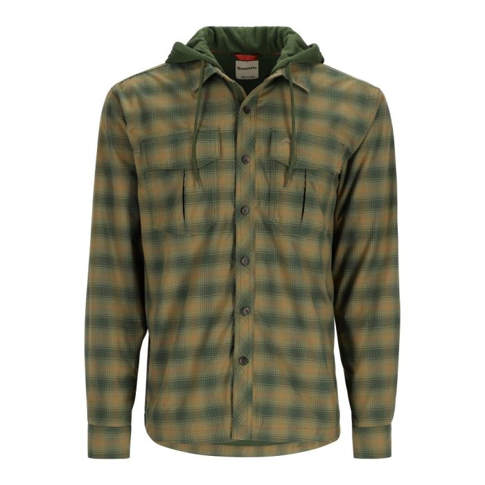 Simms Coldweather Hoody Skjorte Basswood Mc Plaid