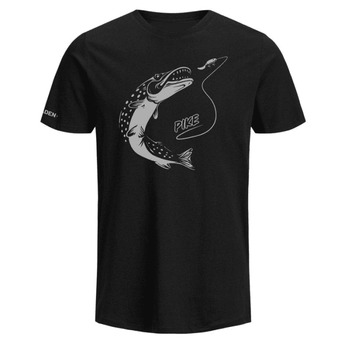 Fladen Fighting Pike T Shirt Sort