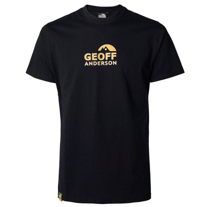 Geoff Anderson Organic Tee Orange Chest Black