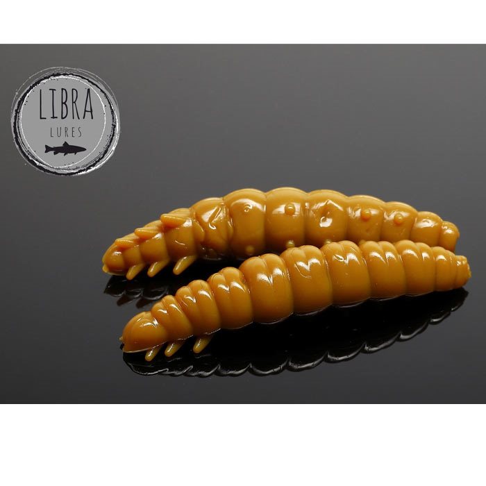 Libra Lures Larva 45mm - Brune Milk Gummisfisk på tilbud!