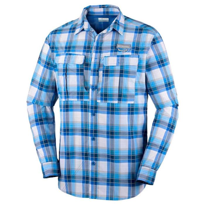 Columbia Cascades Explorer Plaid Ls Skjorte Blå Tern