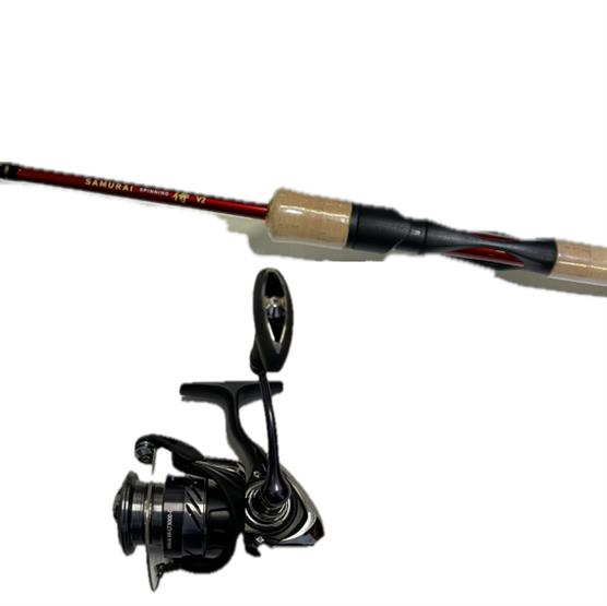 Fiskesæt   Daiwa Samurai V2 Og Daiwa Ninja Bs Med Fletline  10 Fod   7 32 G