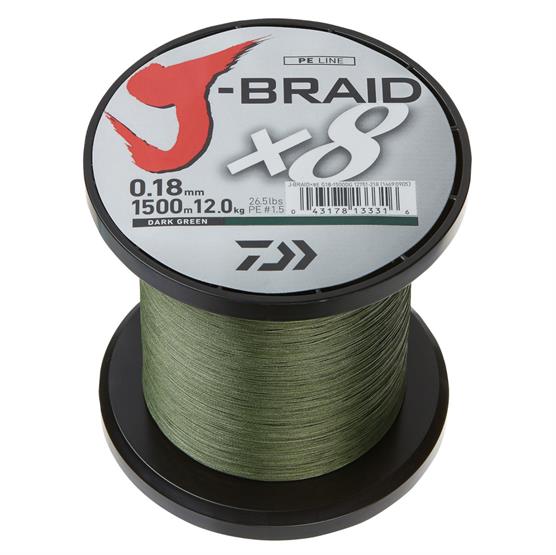 Daiwa J Braid X8 Fletline - 135 meter påspolingstilbud