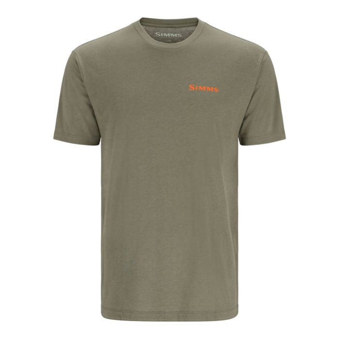 Simms Bass Outline T Shirt Military Heather