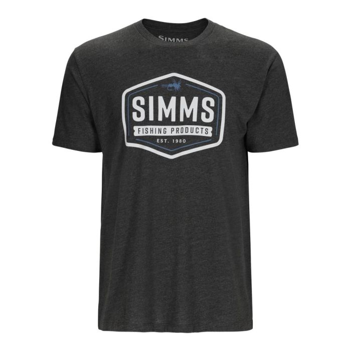 Simms Fly Patch T Shirt Charcoal Heather