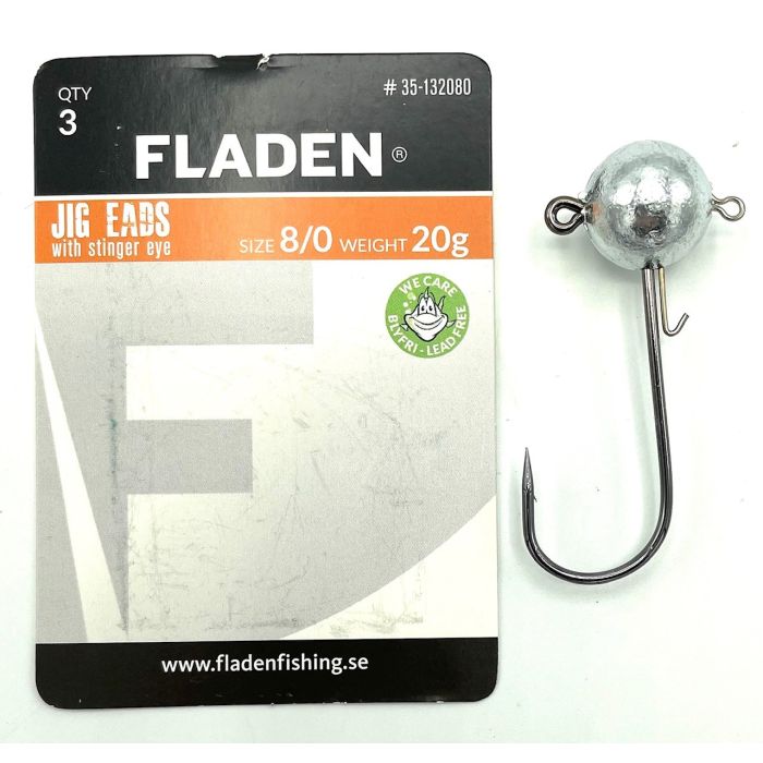 Fladen Jighoved Med Stinger Eye
