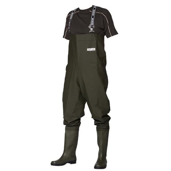 Ocean Original Waders i Mørkegrøn - Fiskeri Udstyr på Tilbud