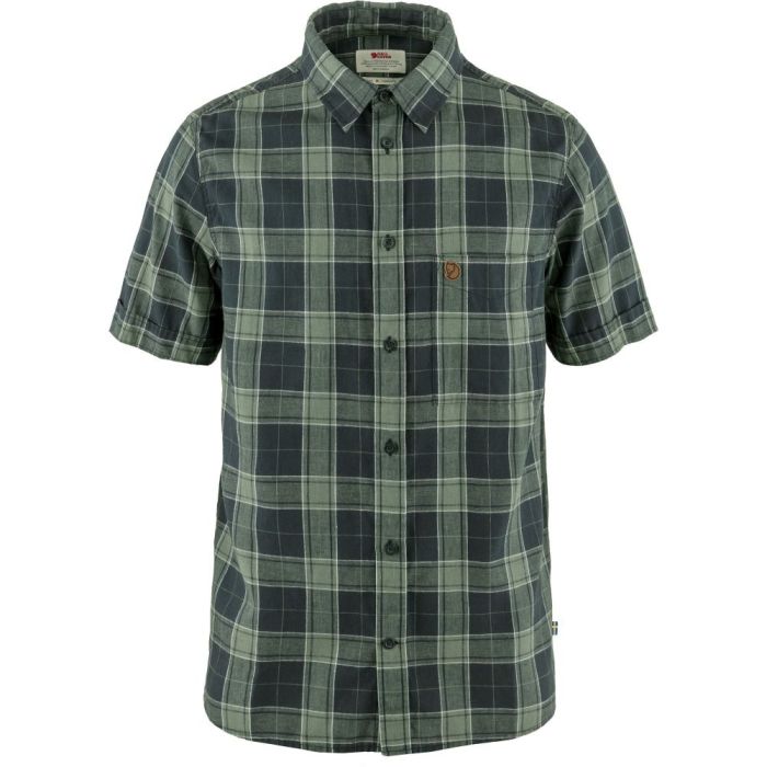 Fj? Llr? Ven ? Vik Travel Shirt Ss Dark Navy Patina Green