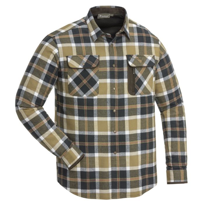 Pinewood Cornwall Skjorte Dark Green Bronze