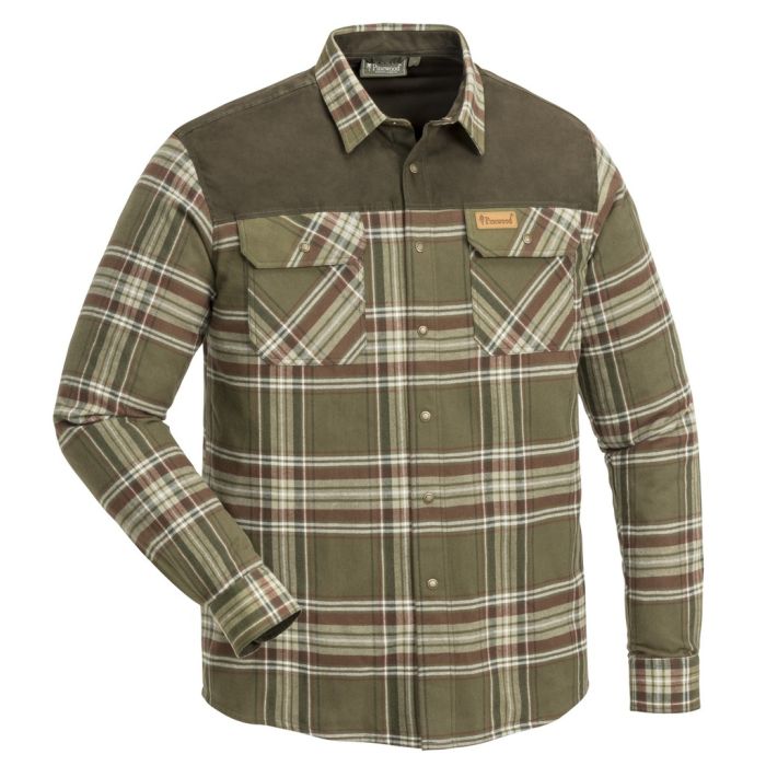 Pinewood Douglas Skjorte Suede Brown L Khaki