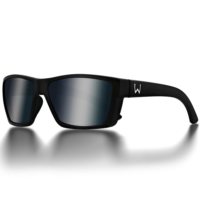 Westin W6 Street 100  Matte Black   Lb Smoke  Lm Silver Flash  Ar Blue   Fiskebriller