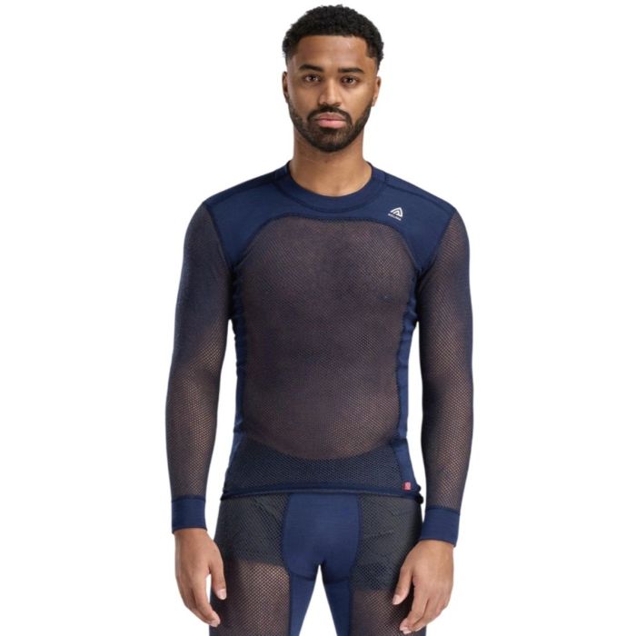 Aclima Woolnet Original Trøje Crew Neck Navy Blazer