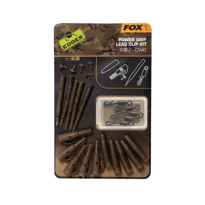 Fox Edges Power Grip Lead Clip Kit Size 7 Camo