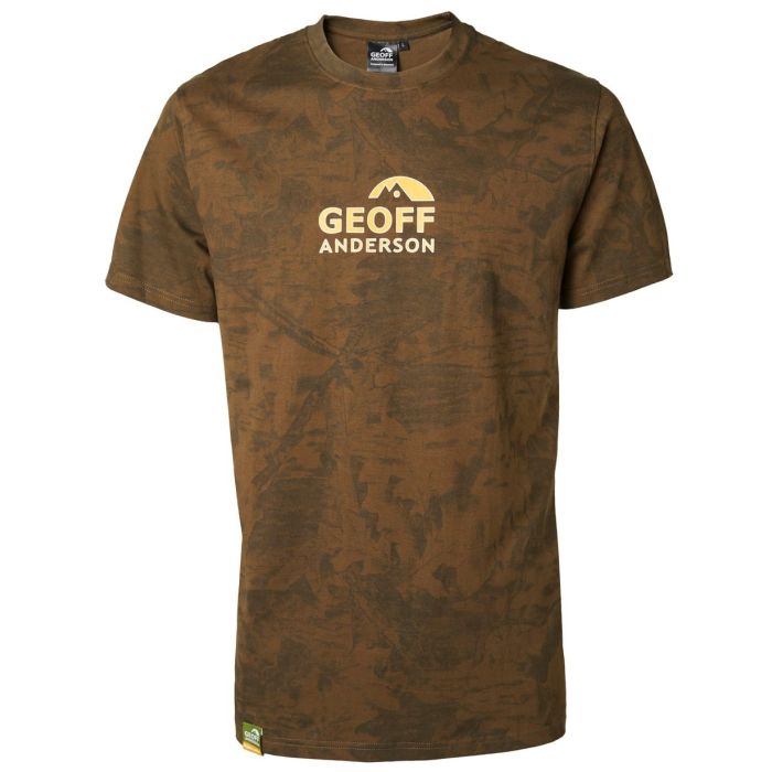 Geoff Anderson Organic Tee Orange Chest Leaf