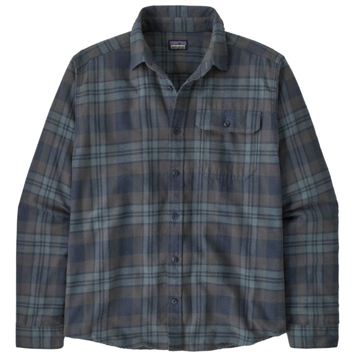 Patagonia Lw Fjord Flannel Skjorte Paw:smoulder Blue
