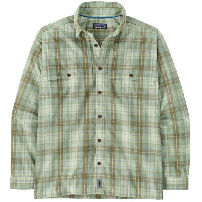 Patagonia M S Island Hopper Skjorte Ls Longshore:lichen Green
