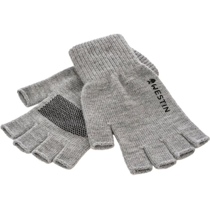 Westin Merino Wool Half Gloves Light Grey Melange
