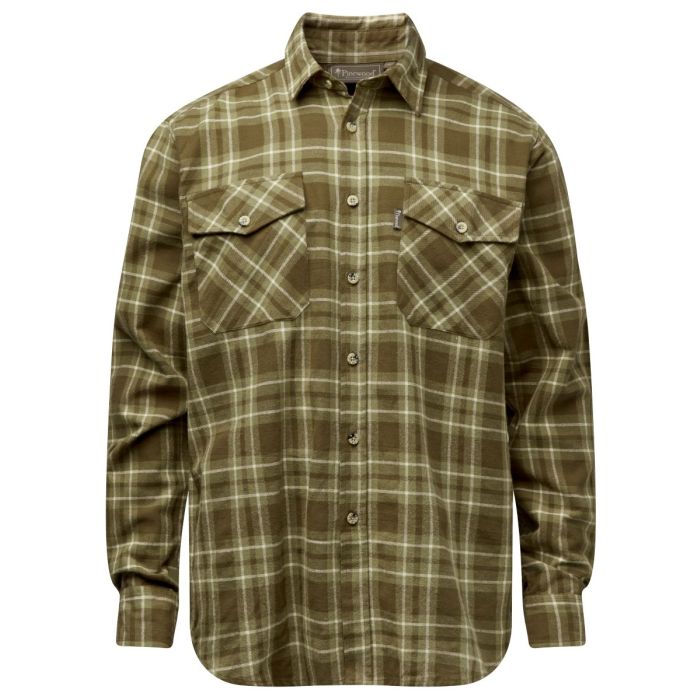 Pinewood H? Rjedalen Skjorte Olive Green