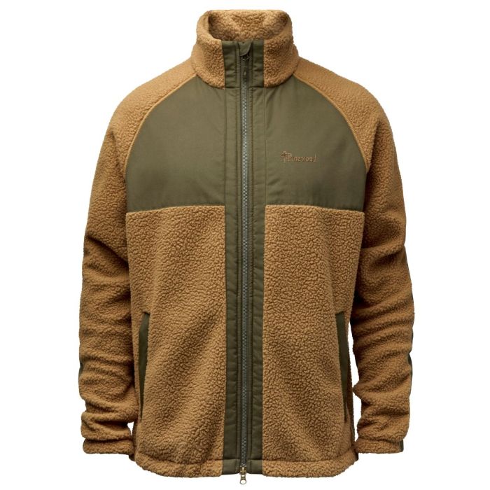Pinewood Pile Fleece Jakke D Sand Mossgreen