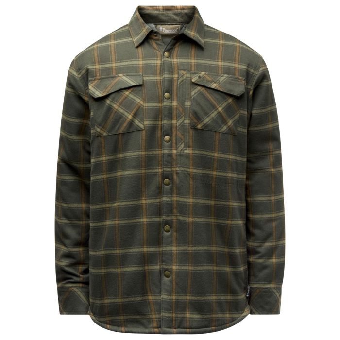 Pinewood Pile Jakke Skjorte D Green Bronze