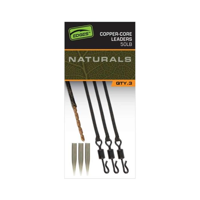 Fox Edges Naturals Copper Core Leaders X3