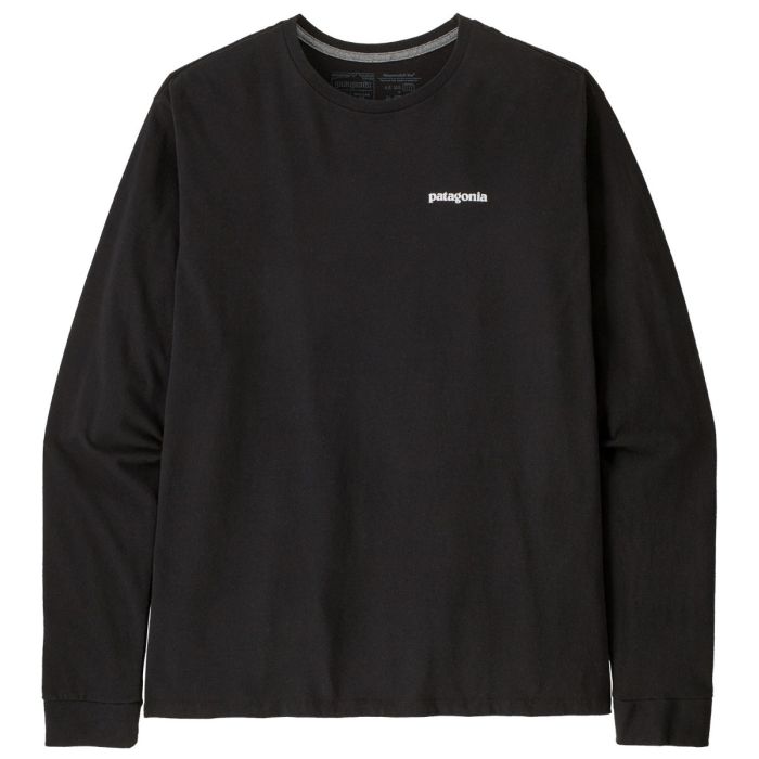 Patagonia P 6 Logo L S Responsibili Tee Black