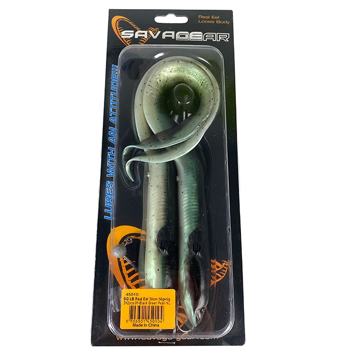Savage Gear Real Eel  56 G Black Green Pearl