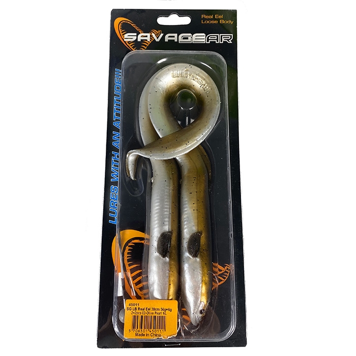 Savage Gear Real Eel  56 G Olive Pearl