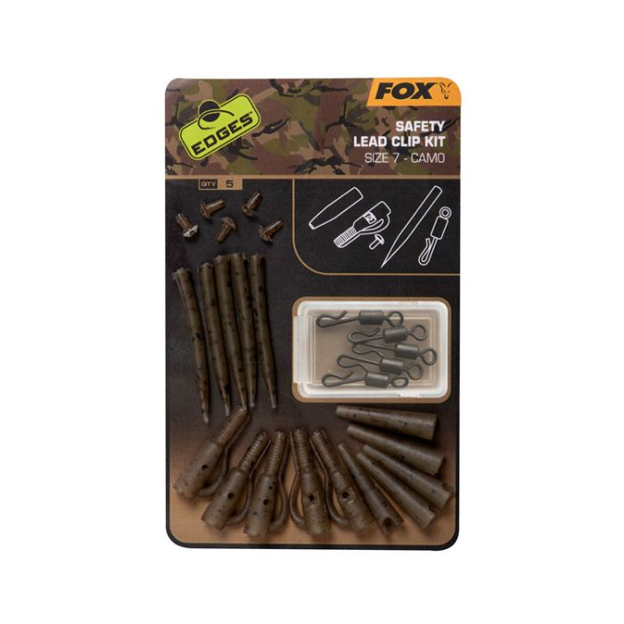 Fox Edges Safety Lead Clip Kit Size 7 Camo